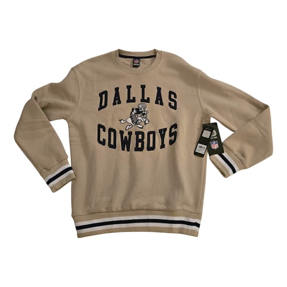 NFL Dallas Cowboys Sweatshirt Ultra Game Throwback Retro Pullover Size Small NWT